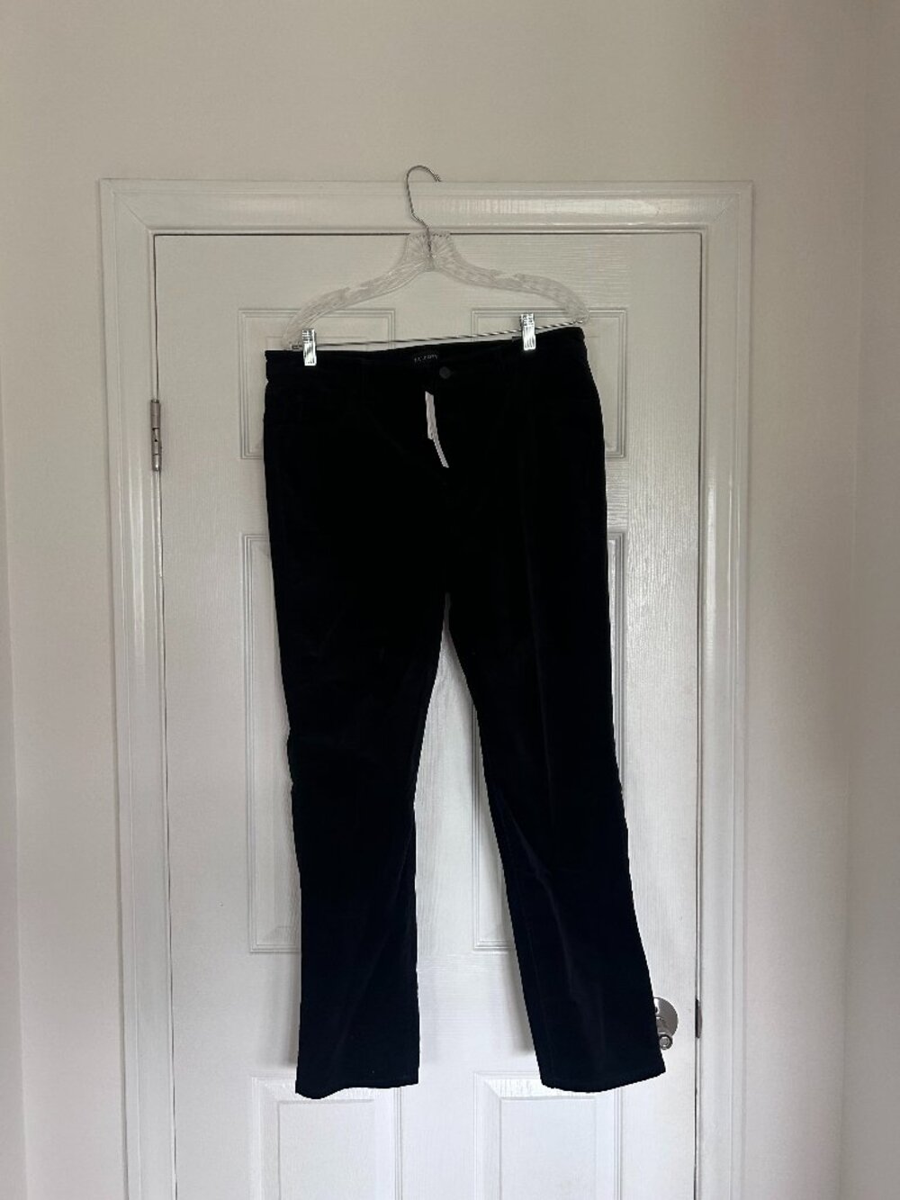 Talbots Black Velveteen Straight-Leg Pant